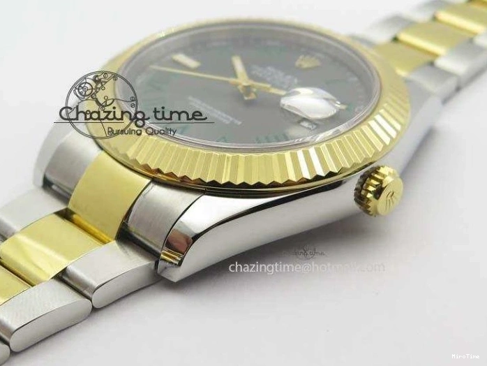 MiroTime 0415 Functional DateJust II 116333 SS YG 41mm EW Best Edition Gray Dial Roman Markers On SS Bracelet A 3823